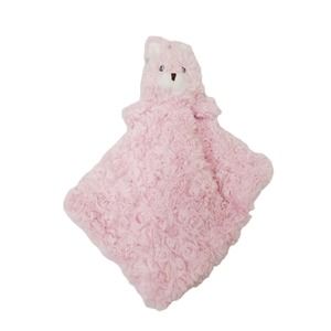 Sumersault Cuddle Buddy Lovey Bunny Furry Fuzzy Pink Baby Plush Doll Stuffed